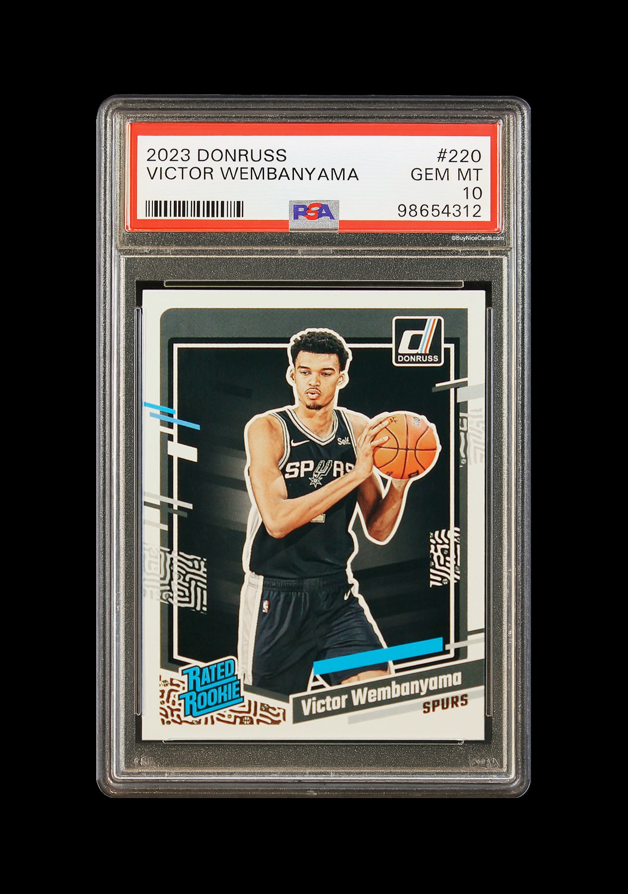 2023 Victor Wembanyama Panini Donruss Rated Rookie RC # 220 PSA 10 Gem Mint