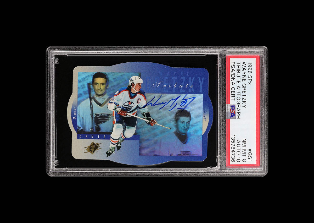 1996 Wayne Gretzky Upper Deck SPx Tribute Auto #GS1 PSA 8 with 10 Auto