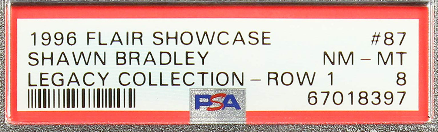 1996 Shawn Bradley Flair Showcase Legacy Collection Row 1 /150 #87 PSA 8