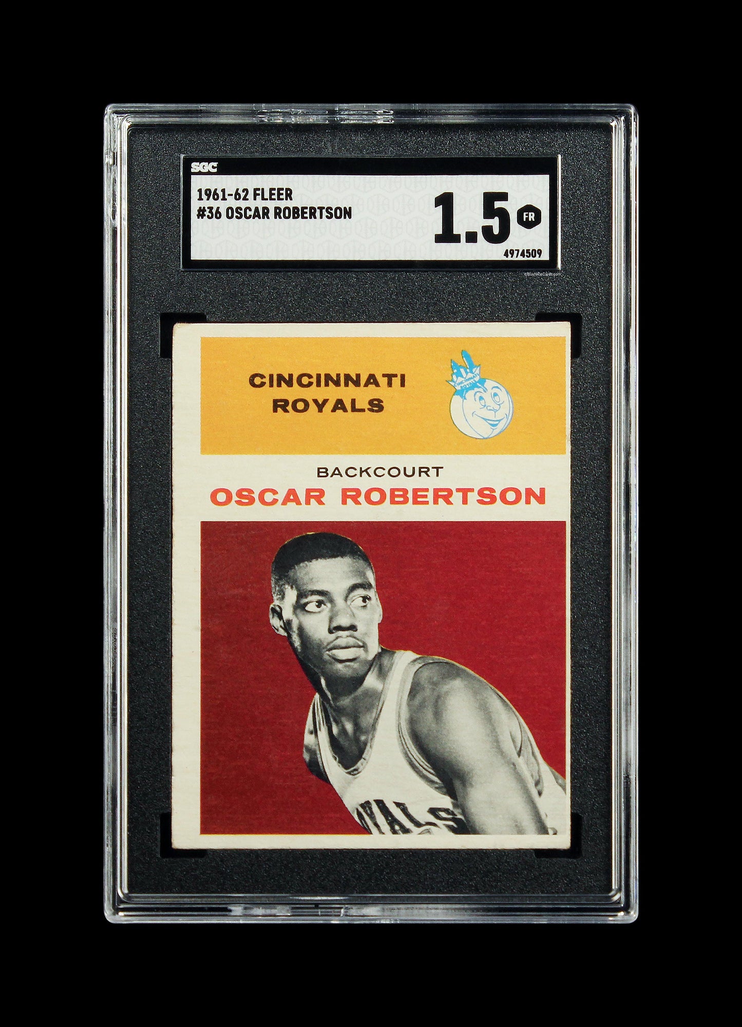 1961-62 Oscar Robertson Fleer Rc Rookie #36 Sgc 1.5