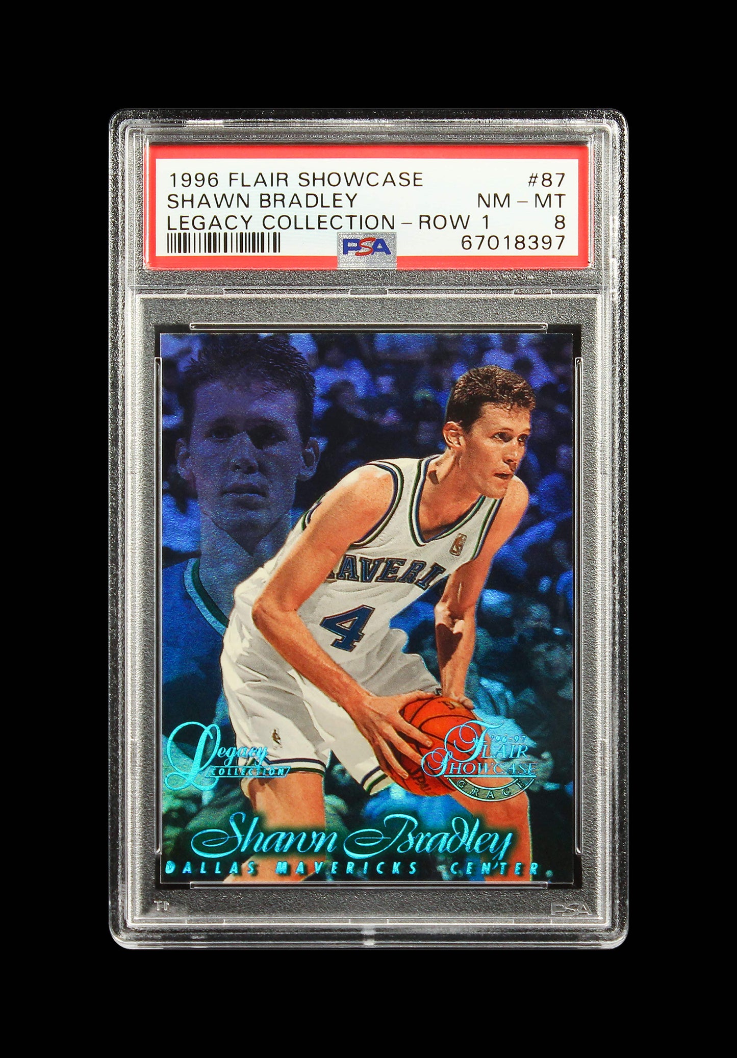 1996 Shawn Bradley Flair Showcase Legacy Collection Row 1 /150 #87 PSA 8