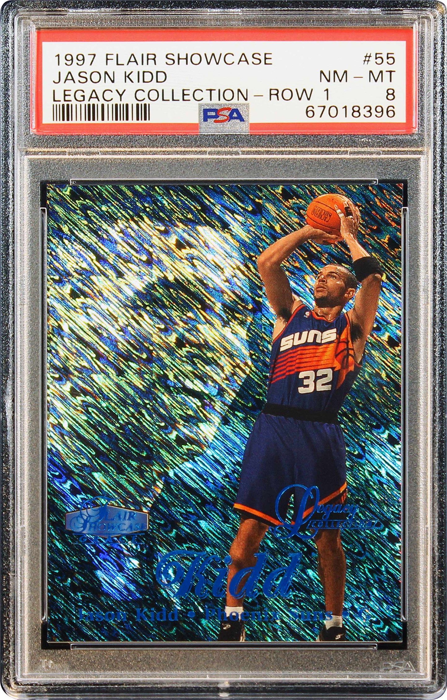 1997 Jason Kidd Fleer Flair Showcase Legacy Collection #55 Row 1 /100 Psa 8
