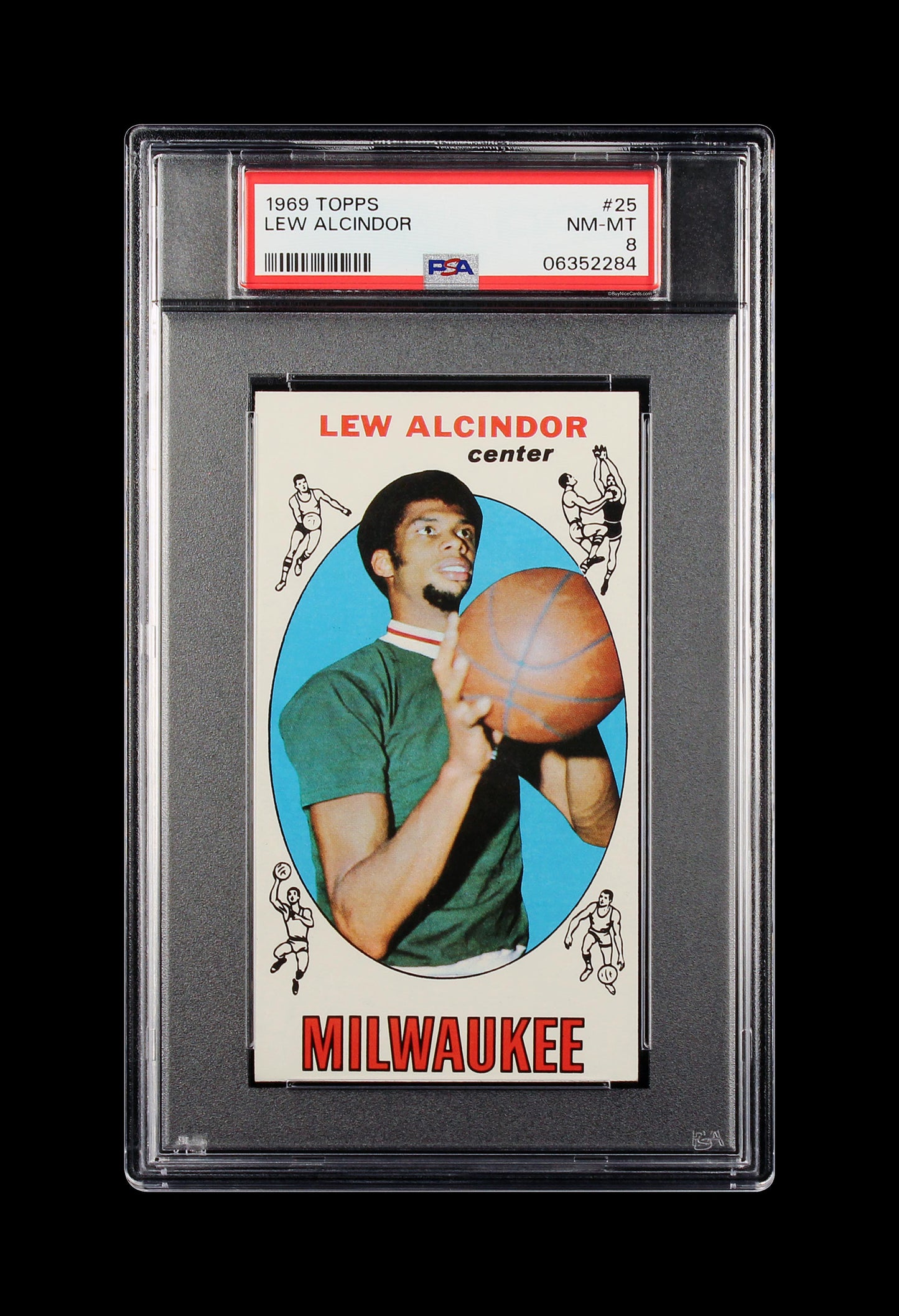 1969 Lew Alcindor - Kareem Abdul-jabbar Topps Rc Rookie #25 Psa 8 Nm-mt