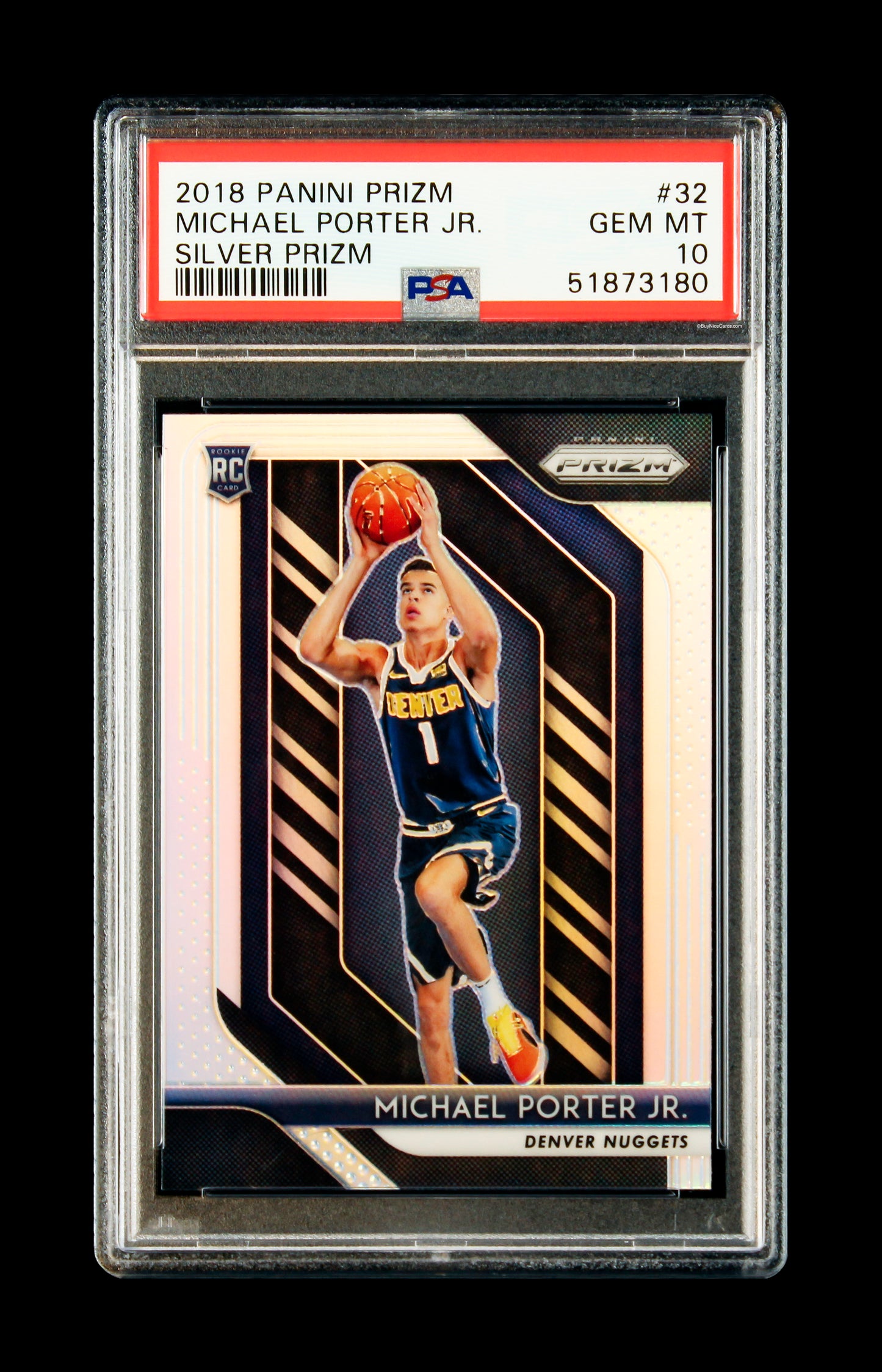 2018 Michael Porter Jr. Panini Prizm Silver Prizms Sp Rc Rook #32 Psa 10 Gem Mt