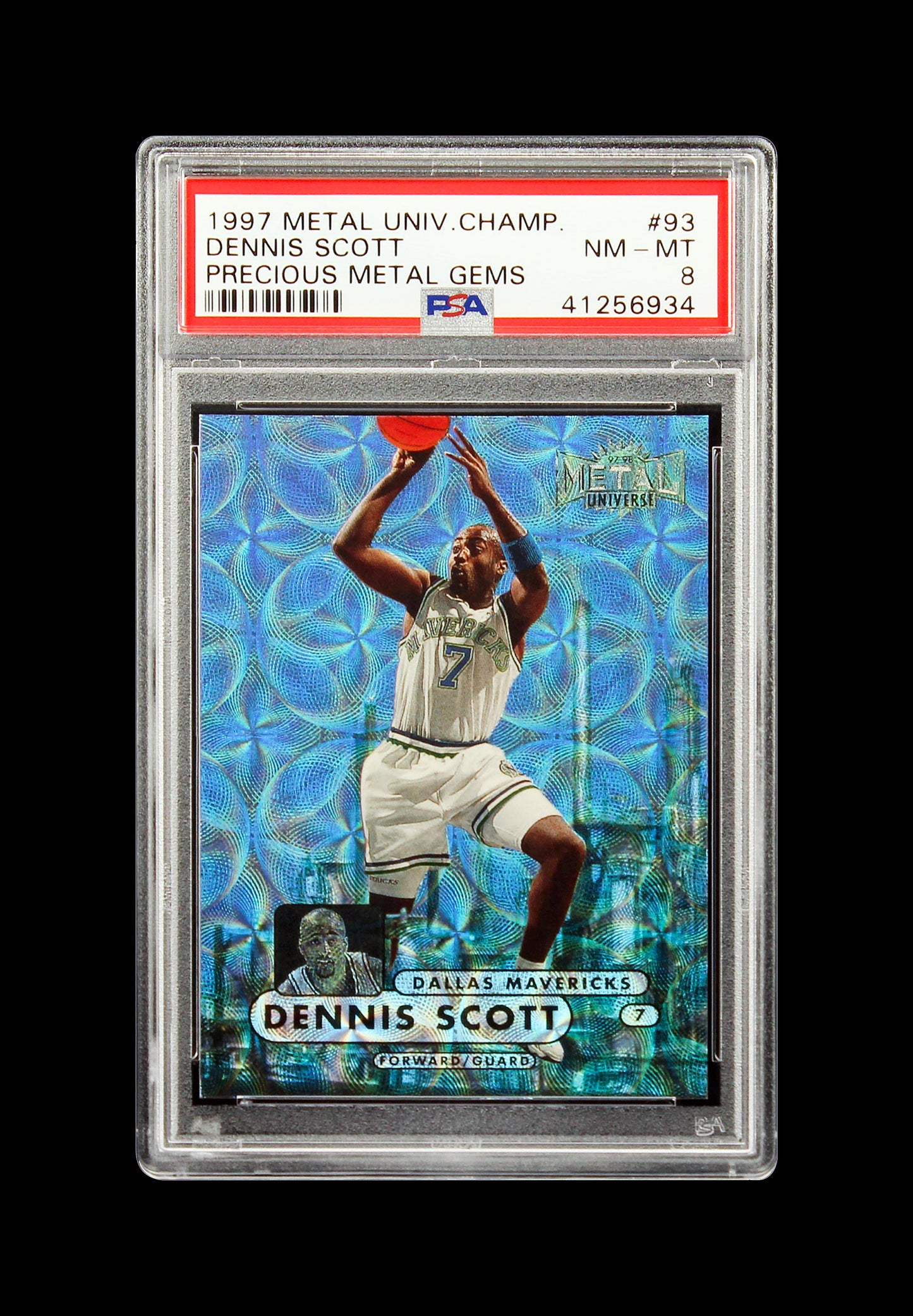 1997 Dennis Scott Metal Universe Championship Pmg Precious Metal Gems #93 Psa 8