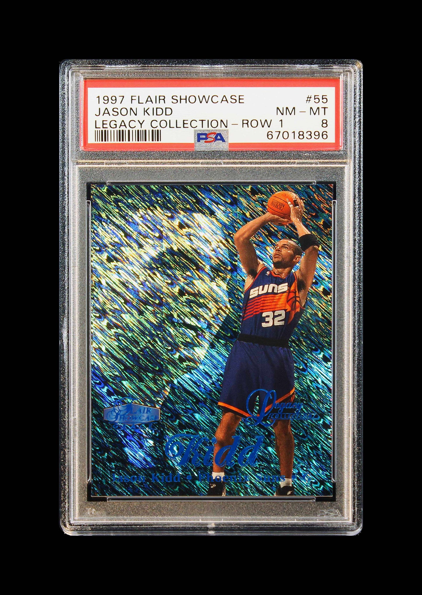 1997 Jason Kidd Fleer Flair Showcase Legacy Collection #55 Row 1 /100 Psa 8