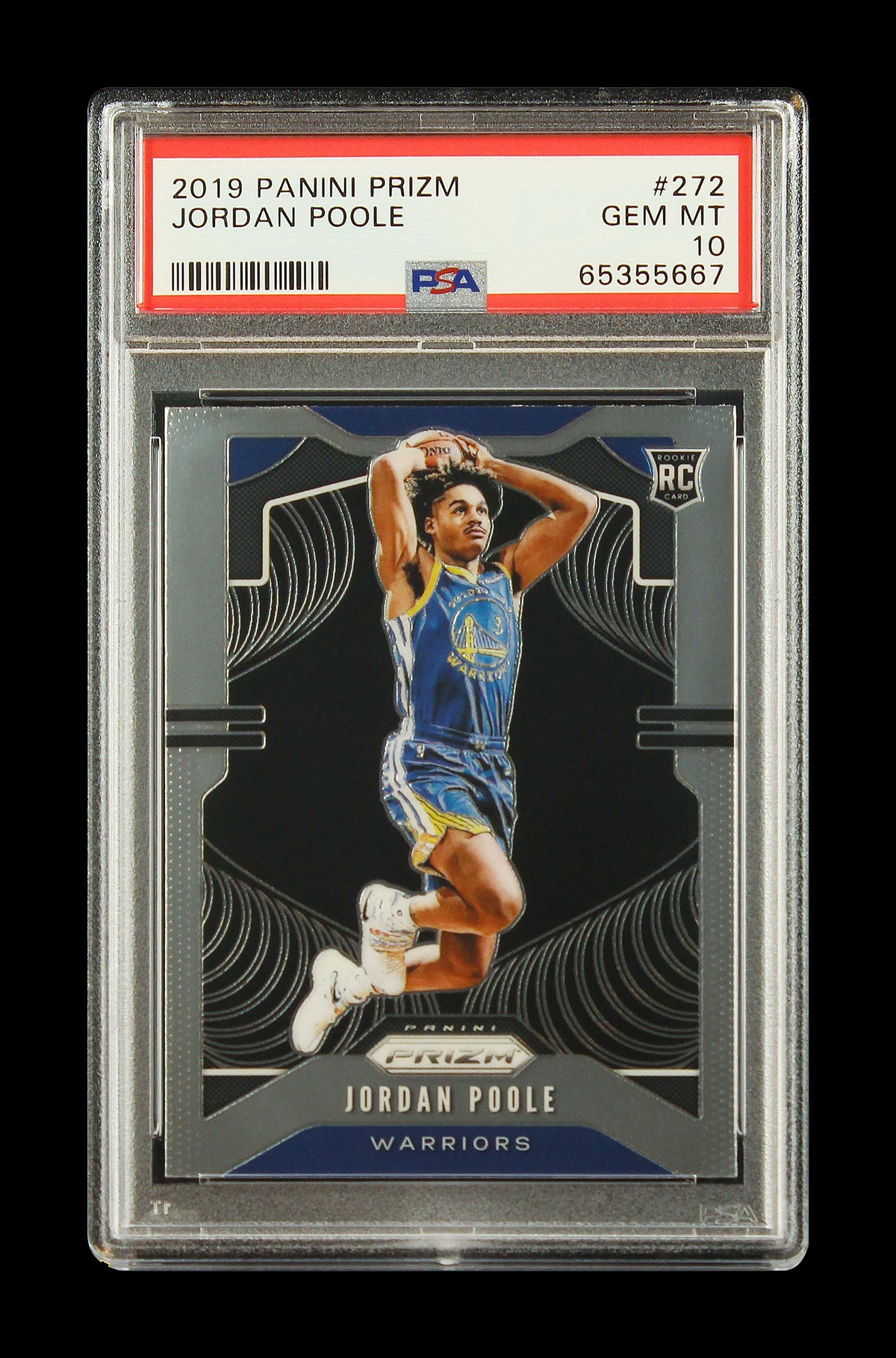 2019 Jordan Poole Panini Prizm Base RC Rookie #272 PSA 10 Gem Mint
