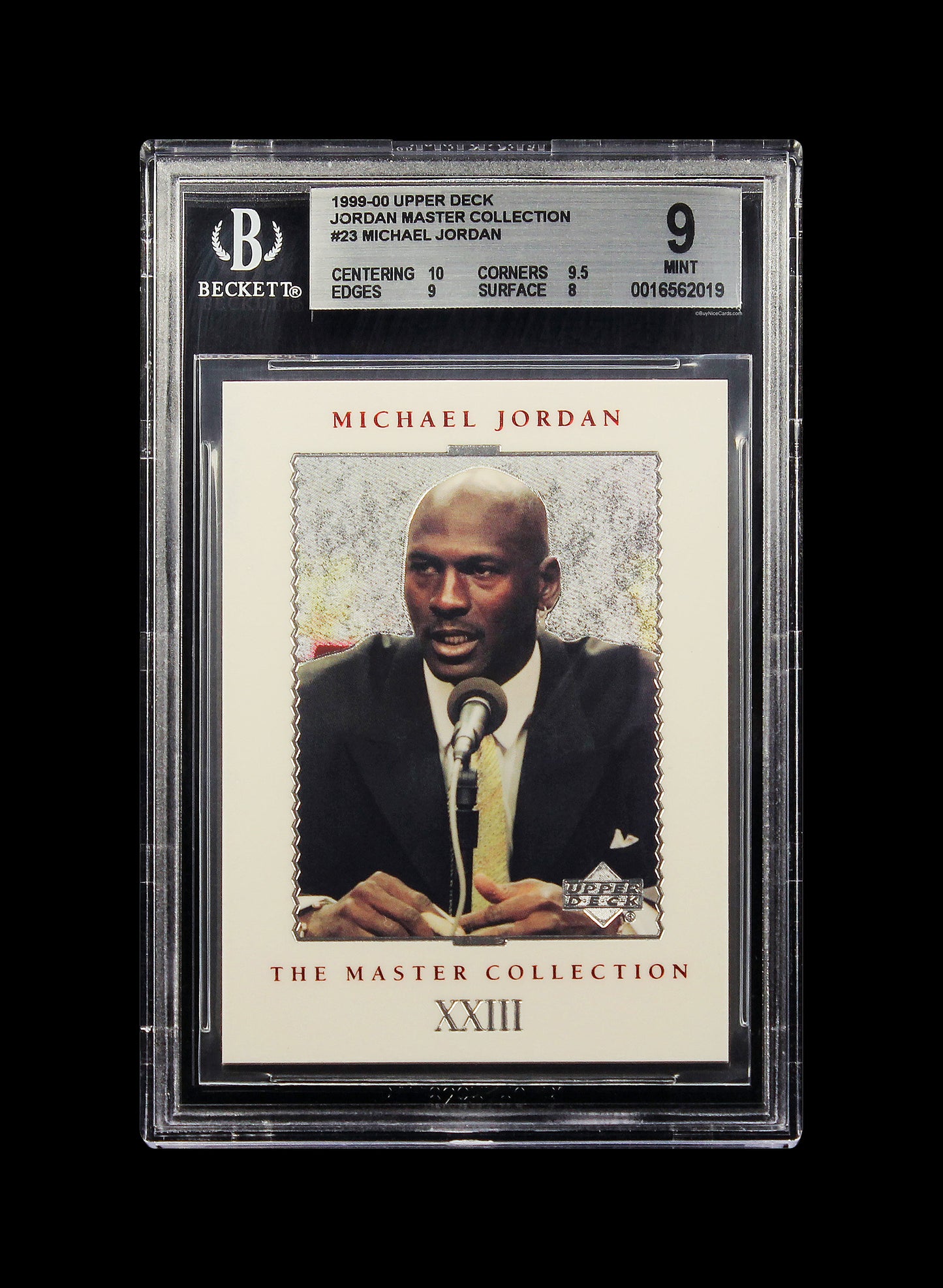 1999 Michael Jordan Upper Deck Master Collection #23 /500 BGS 9 Mint
