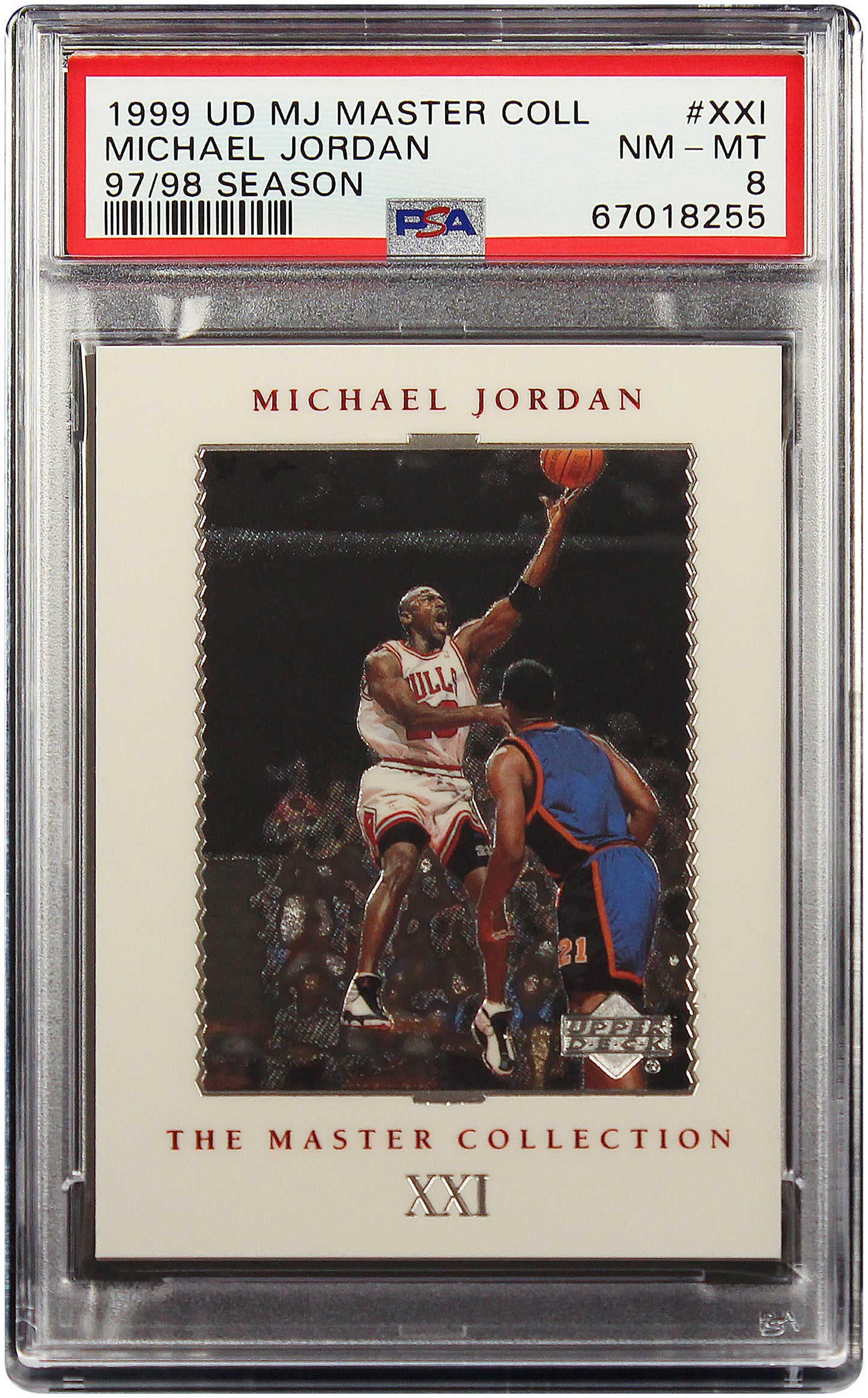 1999 Michael Jordan Upper Deck MJ Master Collection 97 98 Season #XXI /500 PSA 8