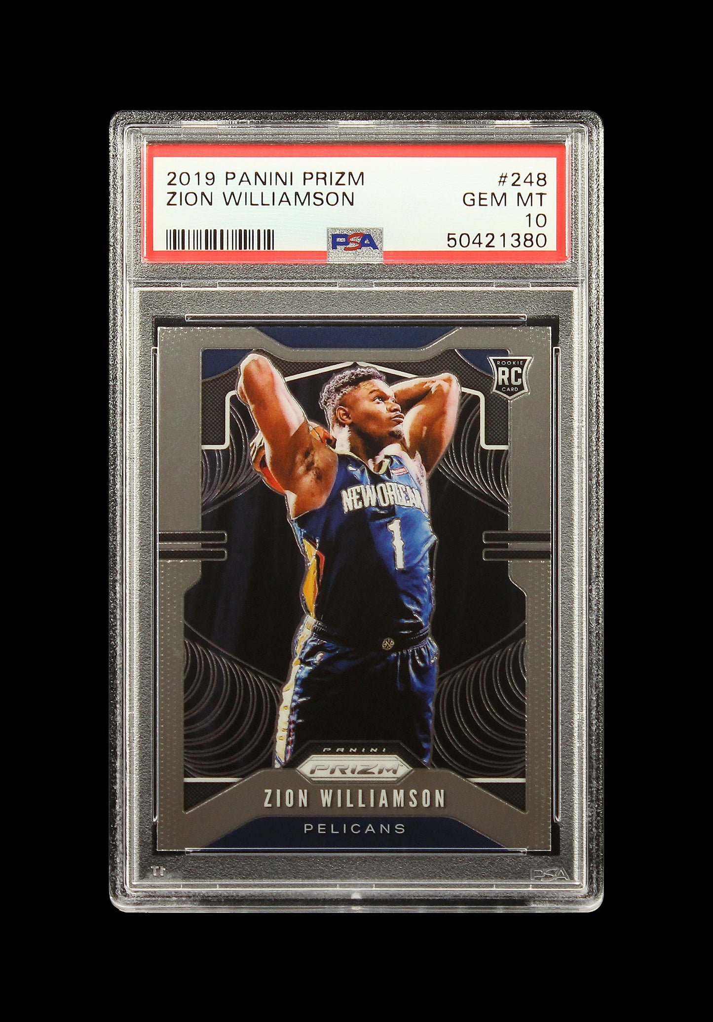 2019 Zion Williamson Panini Prizm Base RC Rookie #248 PSA 10 Gem Mint