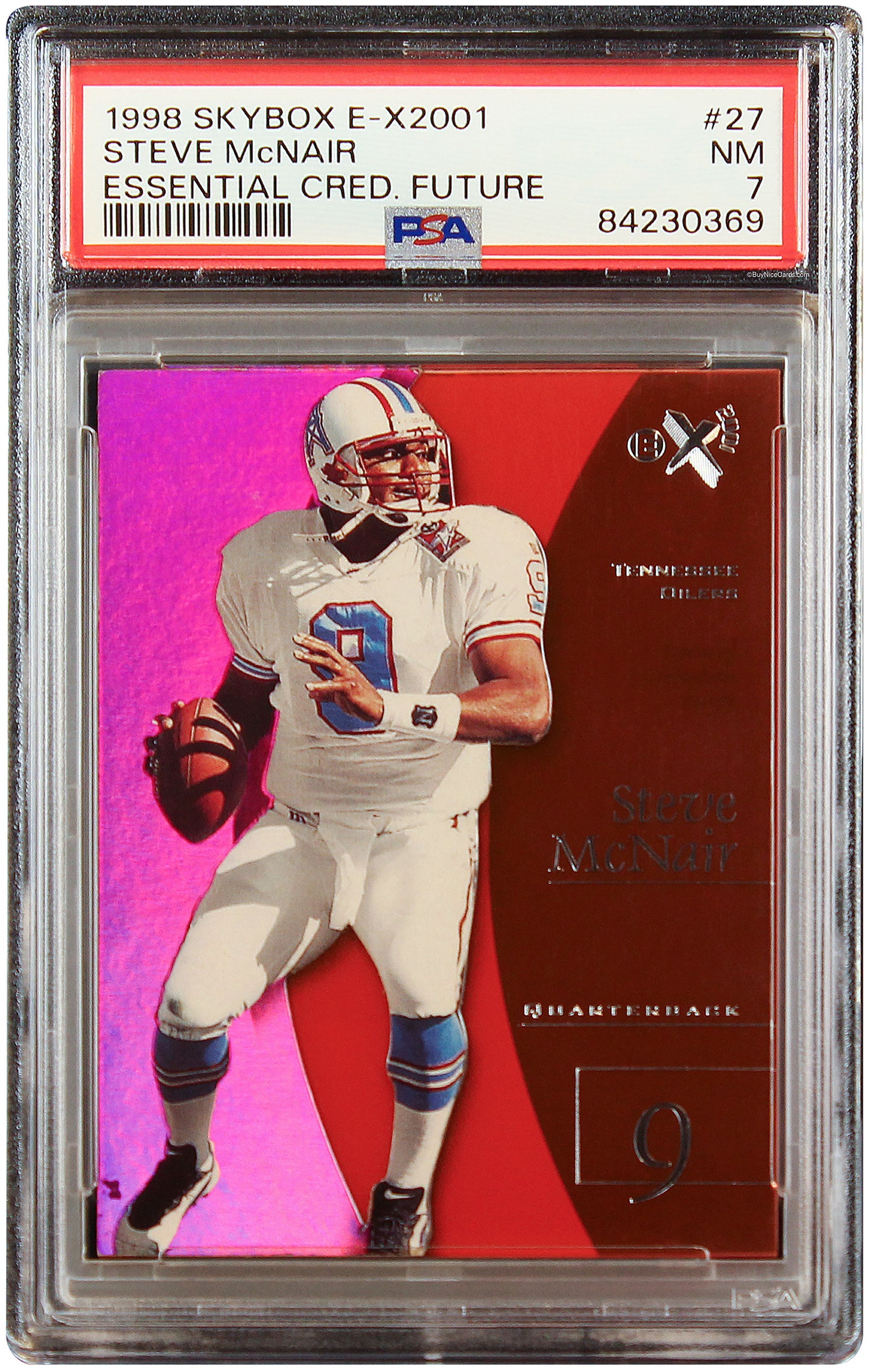 1998 Steve Mcnair Skybox E-X2001 Essential Credentials Future SP /34 #27 PSA 7