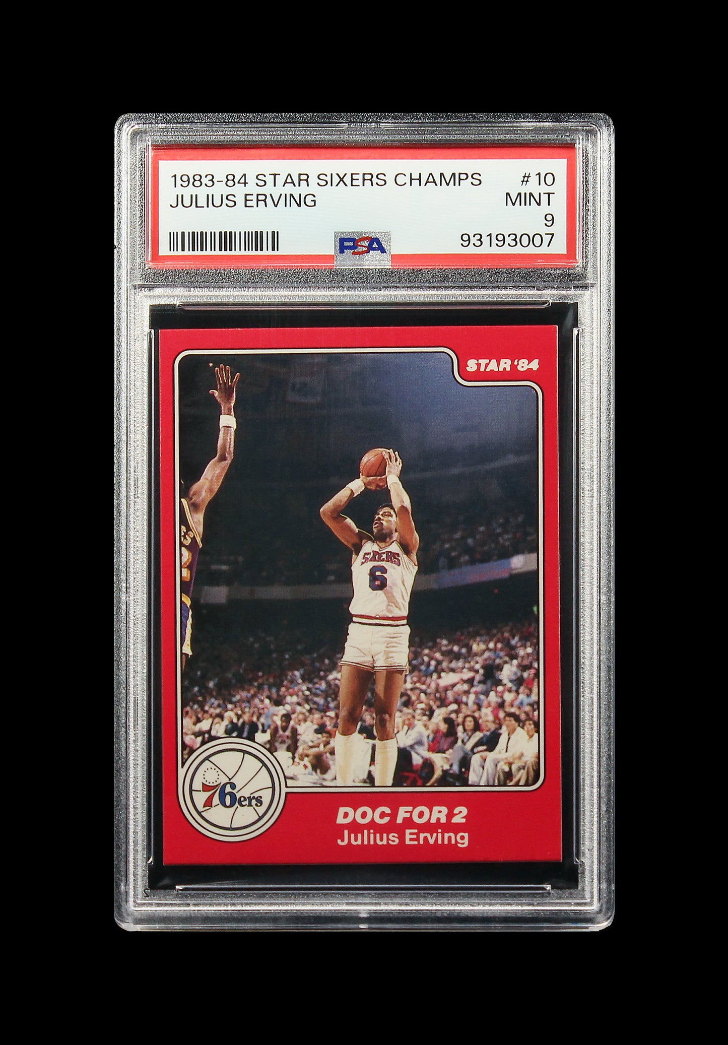 1983 Julius Erving Dr. J Star Doc for 2 # 10 PSA 9 Mint