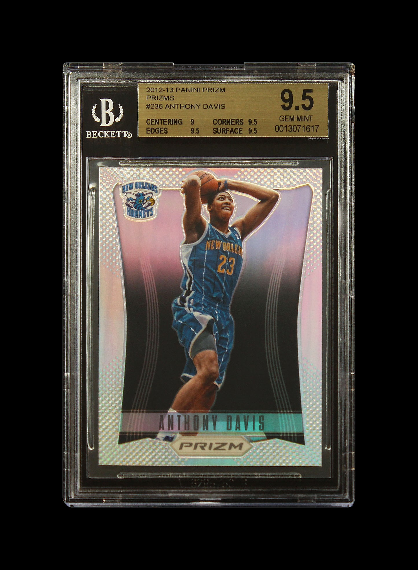 2012 Anthony Davis Panini Prizm Silver Prizms RC Rookie # 236 BGS 9.5 Gem Mint