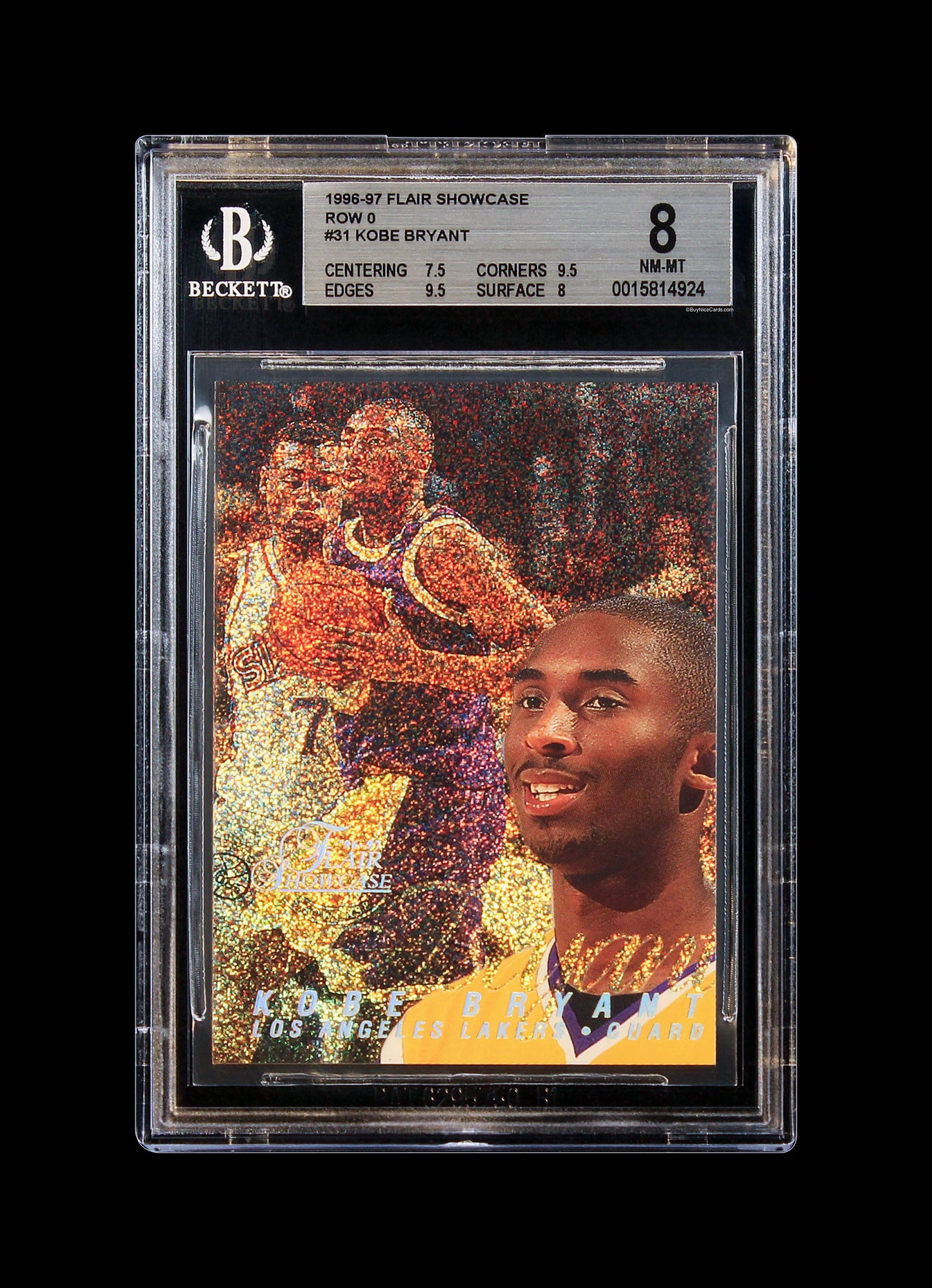 1996-97 Kobe Bryant Fleer Flair Showcase Row 0 RC Rookie #31 BGS 8