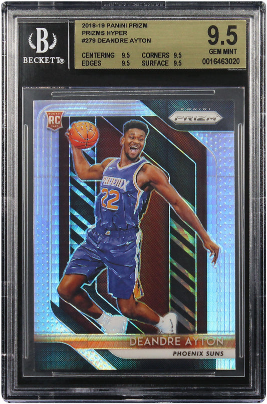 2018 Deandre Ayton Panini Prizm Hyper Prizms Refractor RC Rookie # 279 BGS 9.5