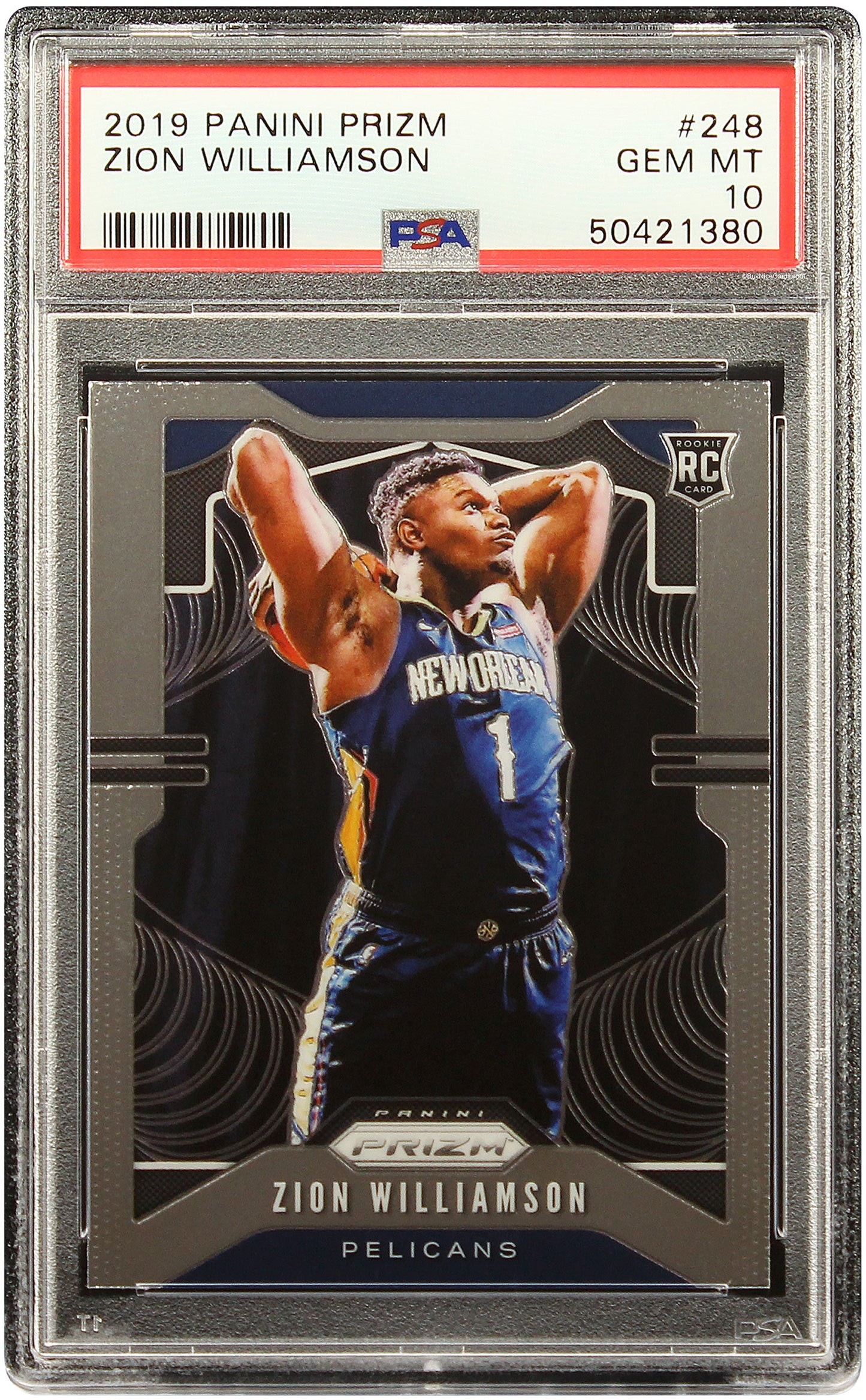 2019 Zion Williamson Panini Prizm Base RC Rookie #248 PSA 10 Gem Mint