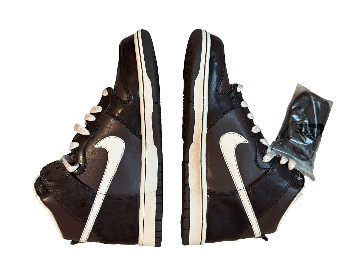 2006 Nike Dunk High Premium Woodgrain Baroque Brown Black 312786-223 Mens Sz 8
