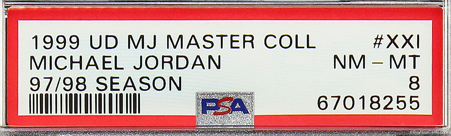 1999 Michael Jordan Upper Deck MJ Master Collection 97 98 Season #XXI /500 PSA 8