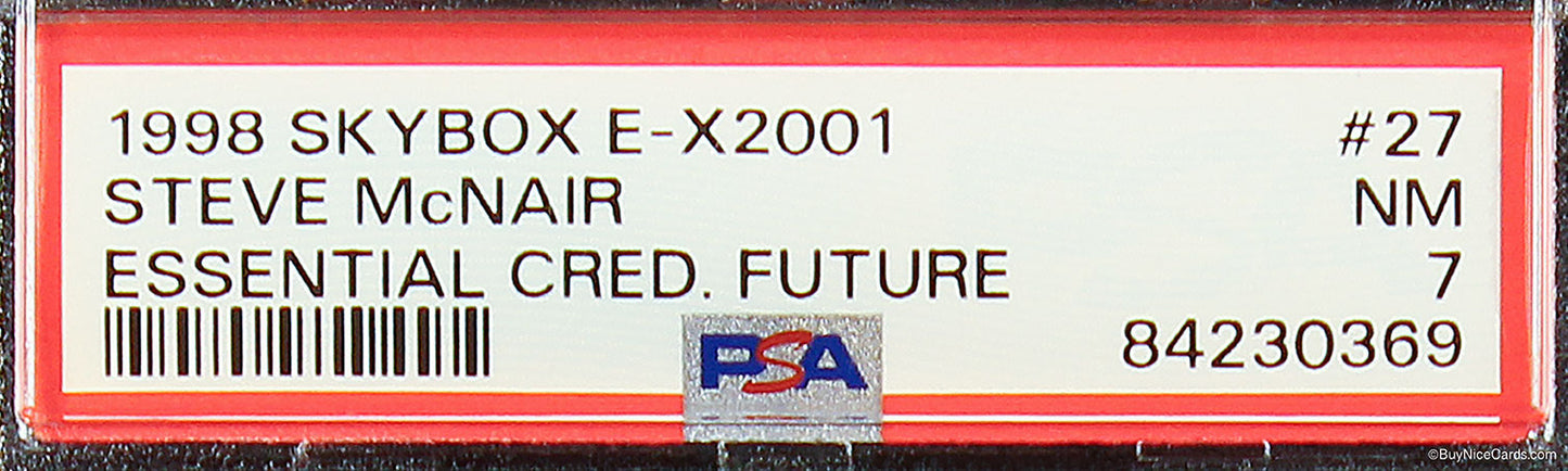 1998 Steve Mcnair Skybox E-X2001 Essential Credentials Future SP /34 #27 PSA 7