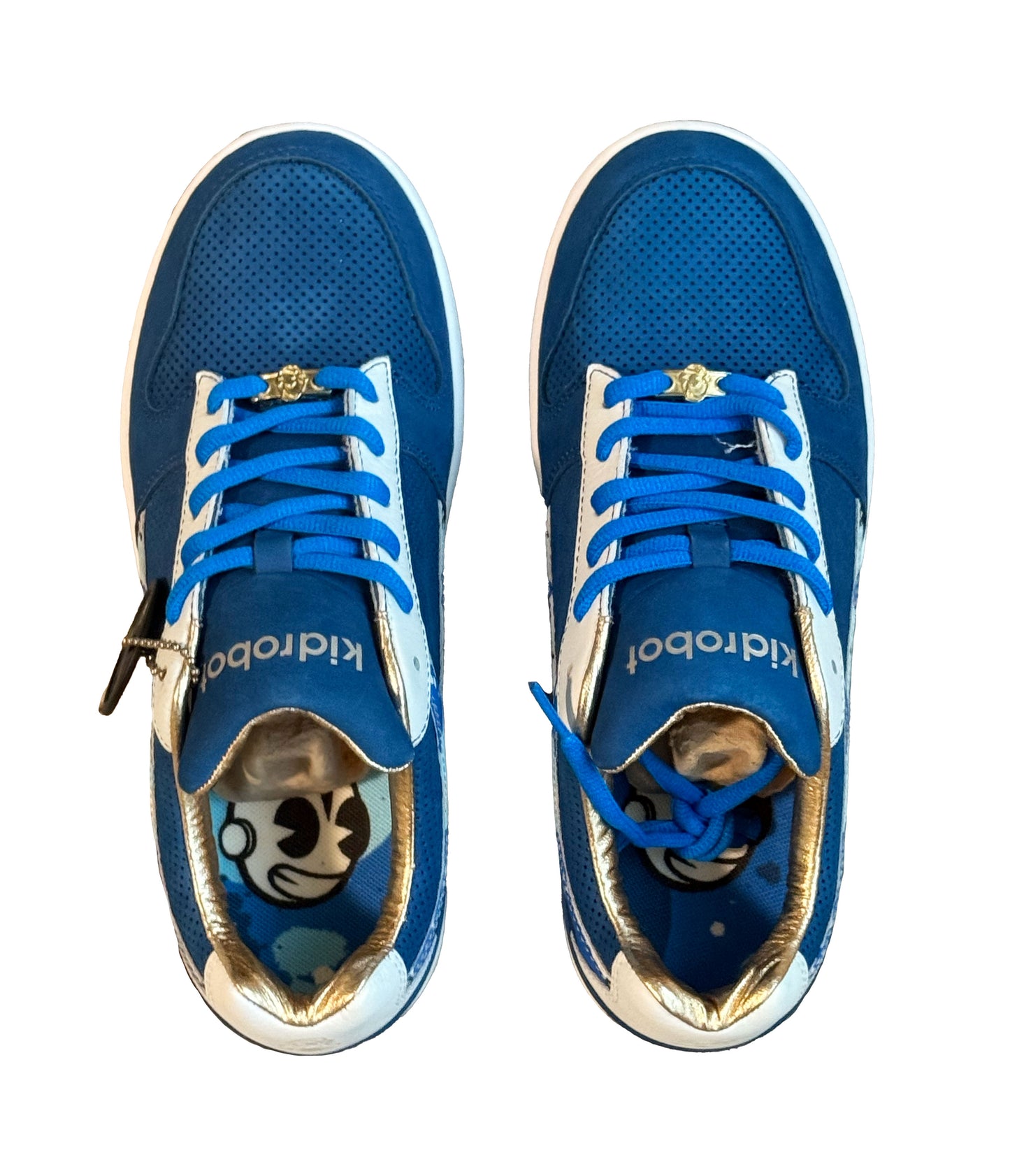 Kidrobot JB Classics Lab Tilt Edition Blue White Sneakers Box, Bag, Cert Size 8
