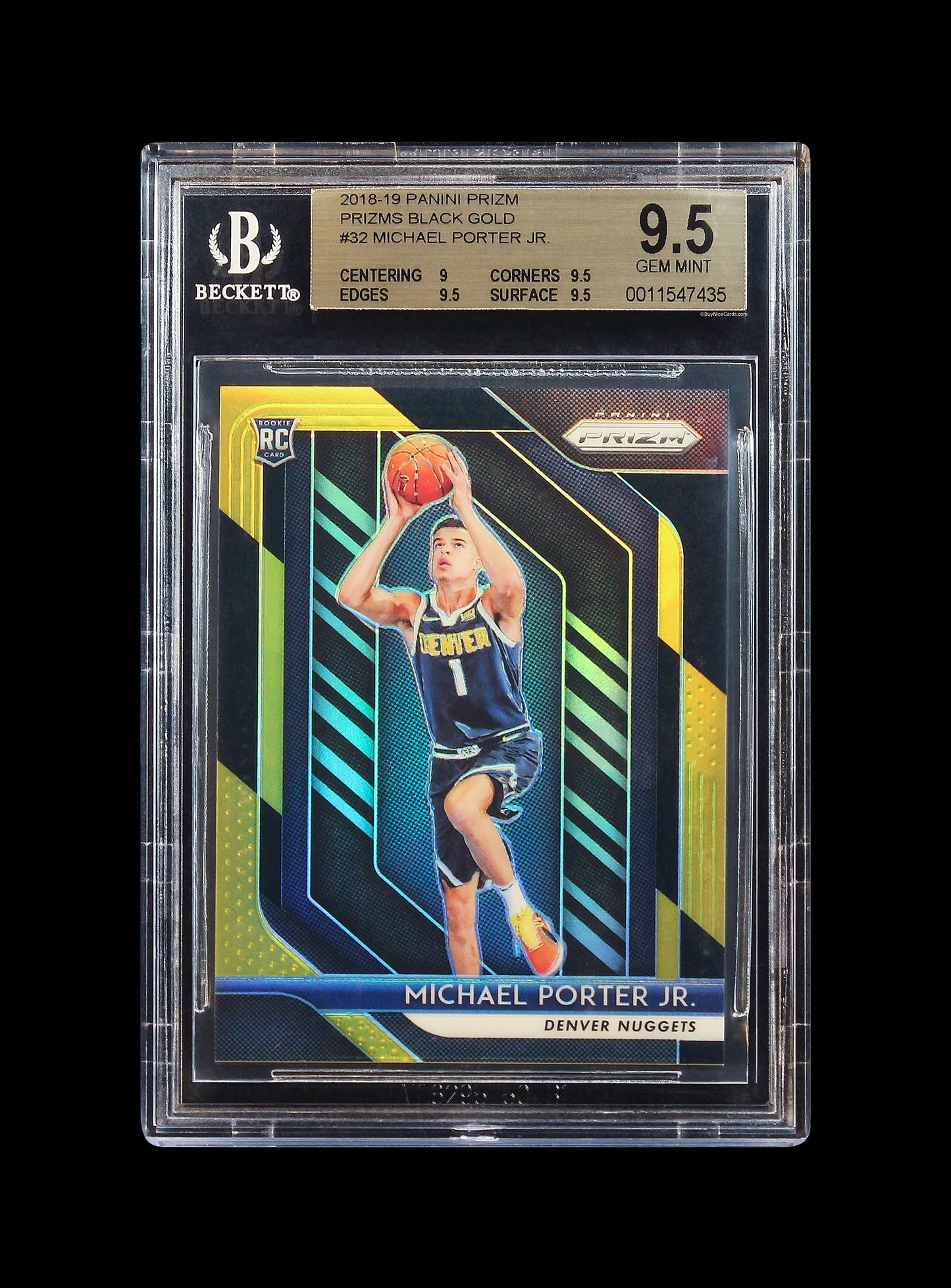 2018 Michael Porter Jr. Panini Prizm Black Gold Prizms /5 #32 BGS 9.5 Gem Mint