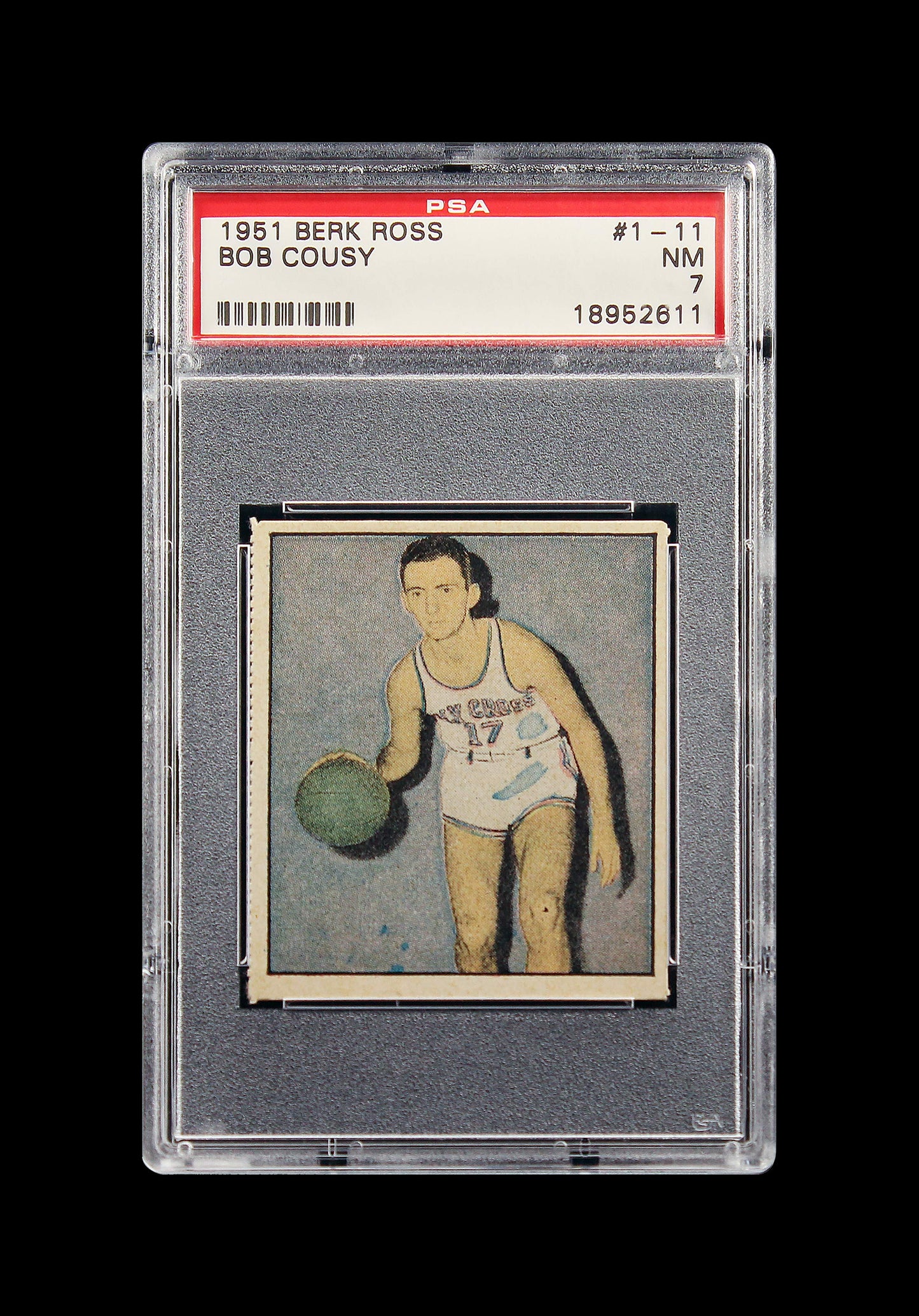 1951 Bob Cousy Berk Ross RC Rookie #1-11 PSA 7