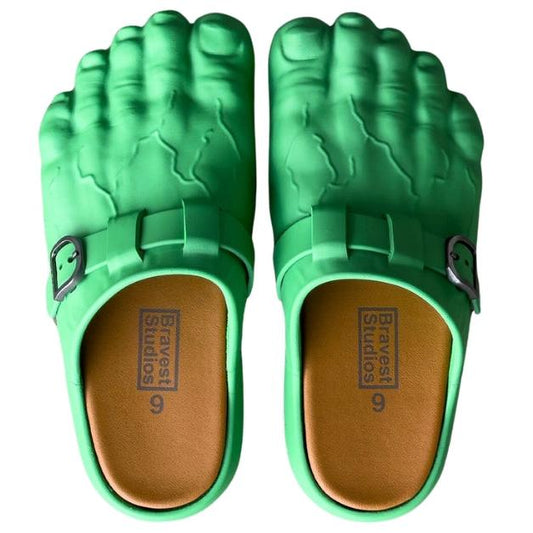 2024 Bravest Studios Hulk Green Foot Clogs Size 11 - Brand New with Box