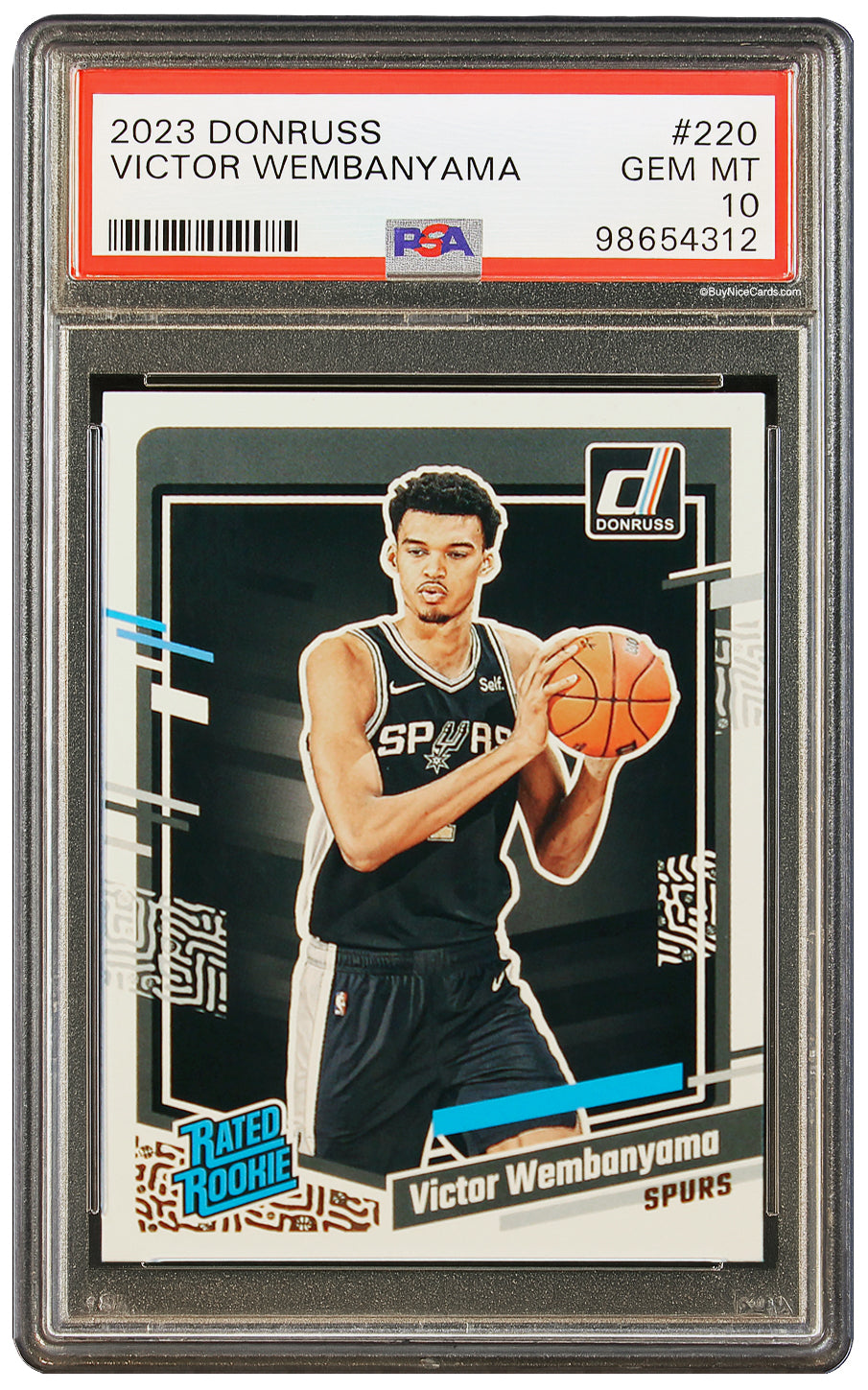 2023 Victor Wembanyama Panini Donruss Rated Rookie RC # 220 PSA 10 Gem Mint