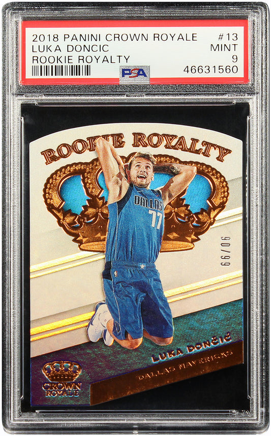 2018 Luka Doncic Panini Crown Royale RC Rookie Royalty #13 PSA 9 Mint