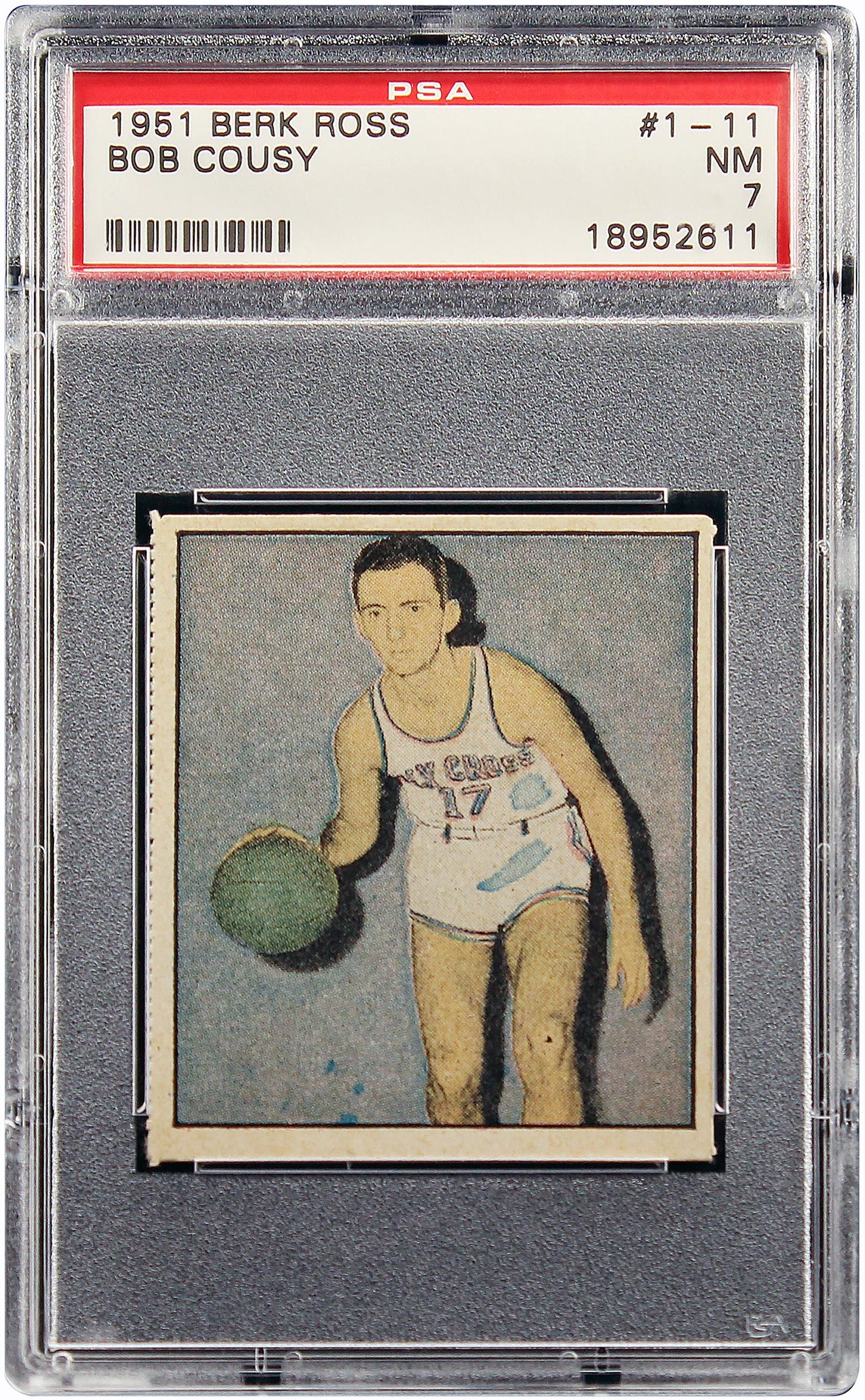 1951 Bob Cousy Berk Ross RC Rookie #1-11 PSA 7