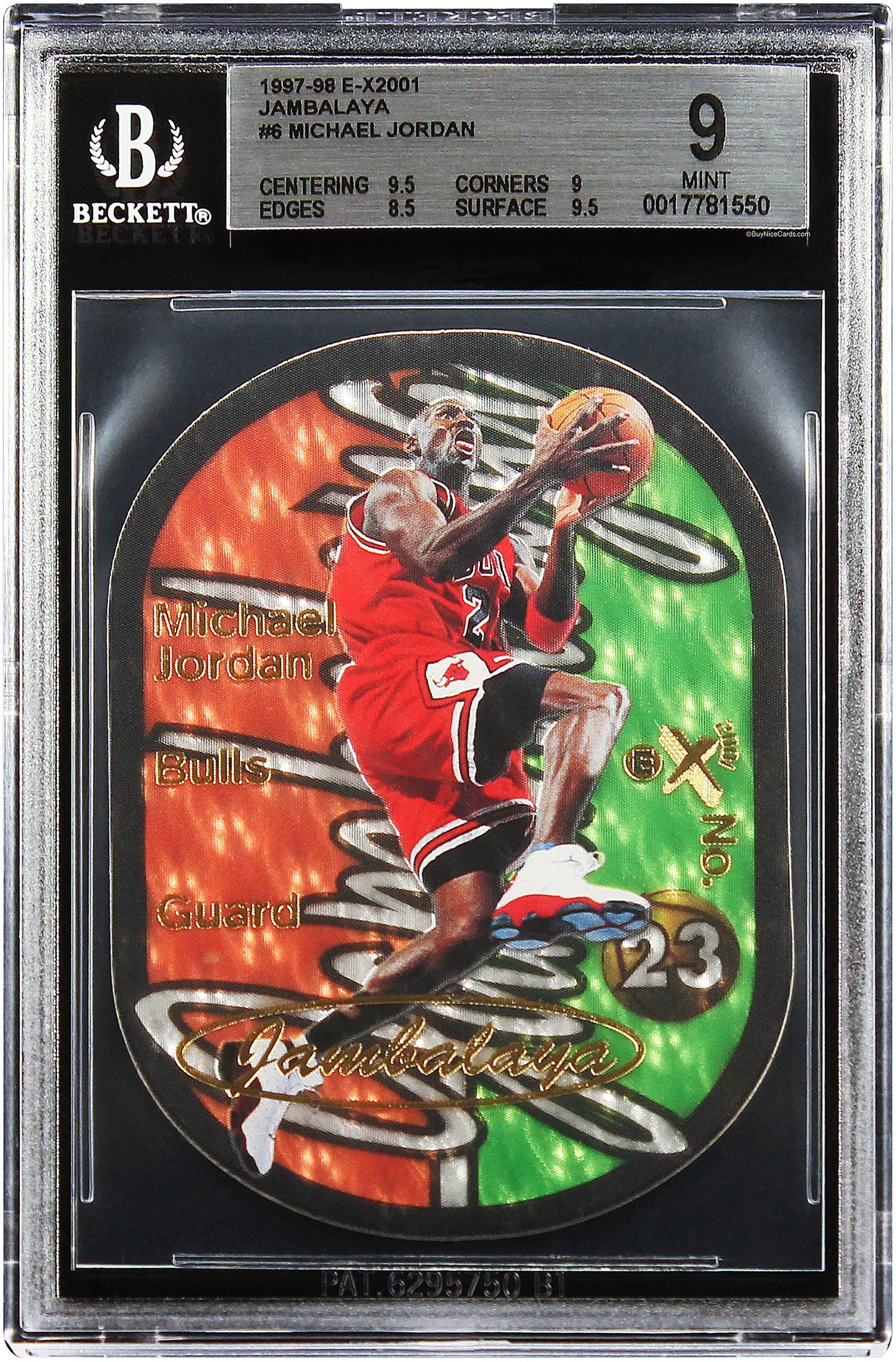 1997 Michael Jordan Fleer Skybox E-X2001 Jambalaya SP #6 BGS 9 with 9.5