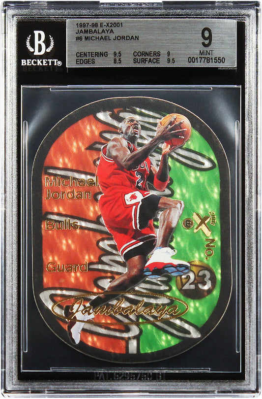 1997 Michael Jordan Fleer Skybox E-X2001 Jambalaya SP #6 BGS 9 with 9.5