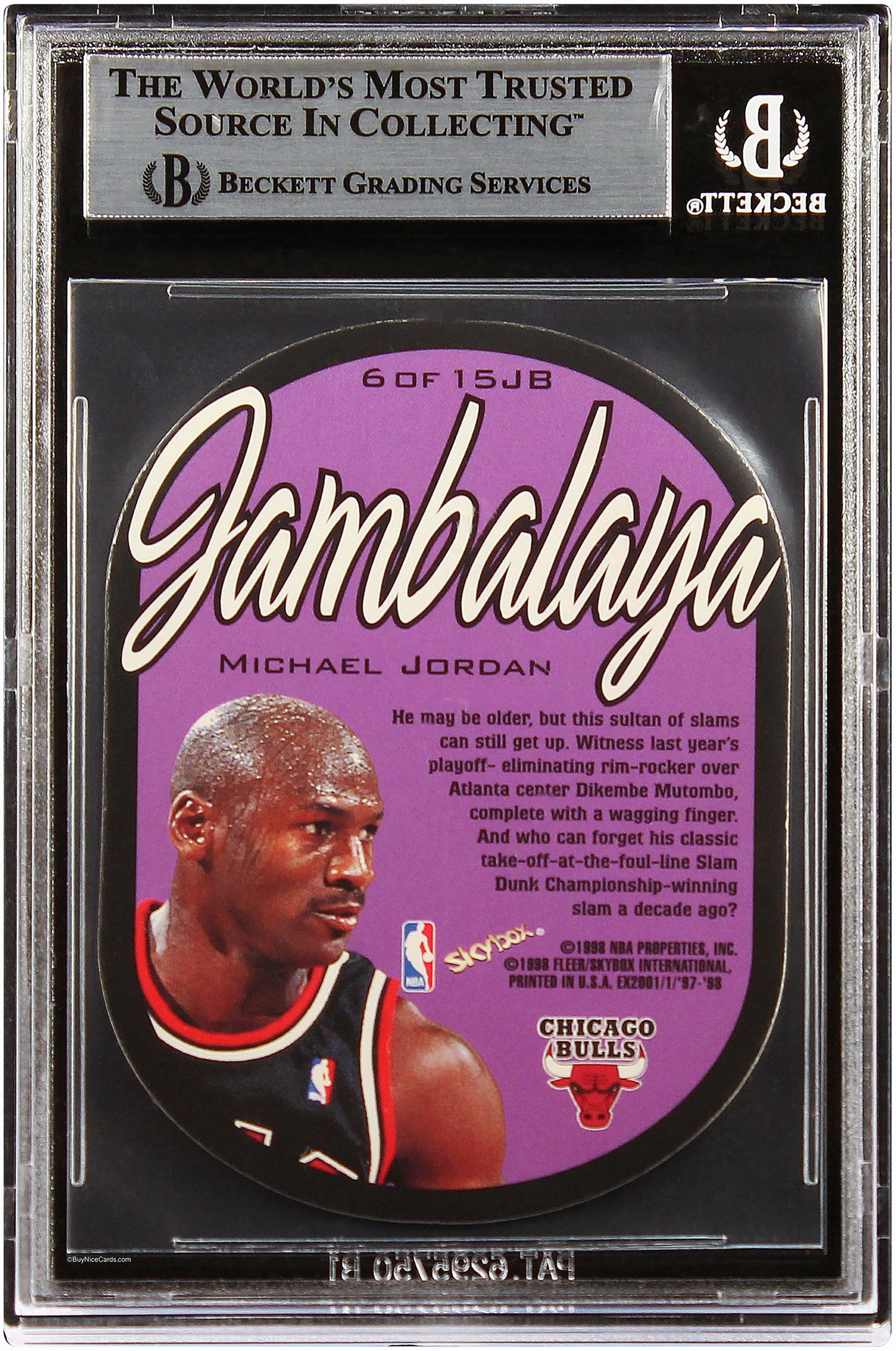 1997 Michael Jordan Fleer Skybox E-X2001 Jambalaya SP #6 BGS 9 with 9.5