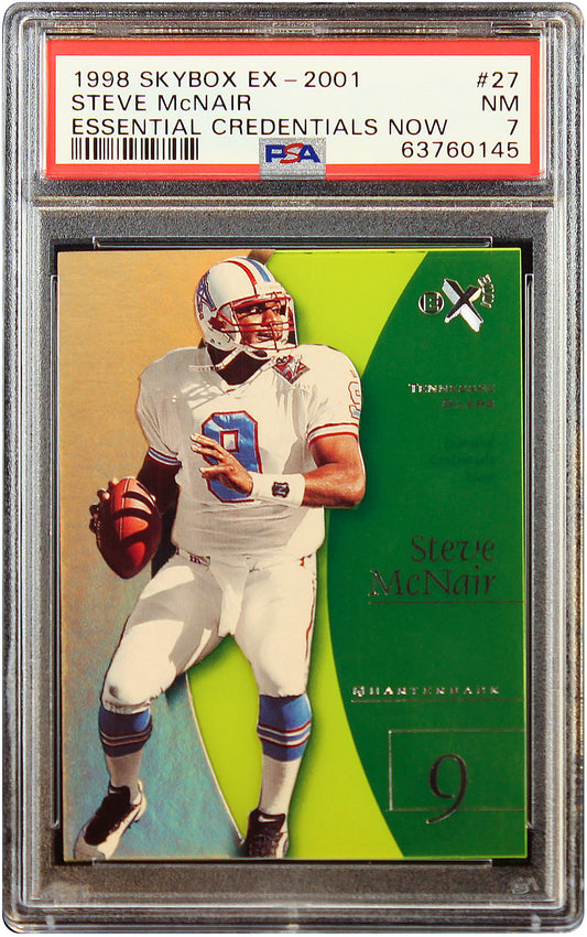 1998 Steve Mcnair Skybox EX-2001 Essential Credentials Now #27 /27 PSA 7