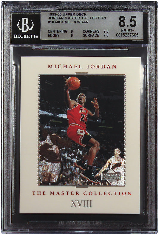 1999-00 Michael Jordan Upper Deck Master Collection Finals MVP /500 #18 BGS 8.5