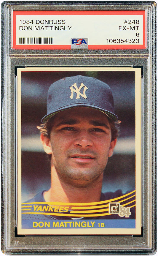 1984 Don Mattingly Donruss RC Rookie #248 PSA 6 EX-MT