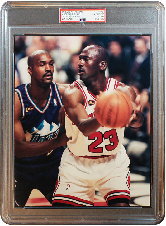 1998 Michael Jordan NBA Finals Stephen Green Life Magazine PSA Type 1 Photo