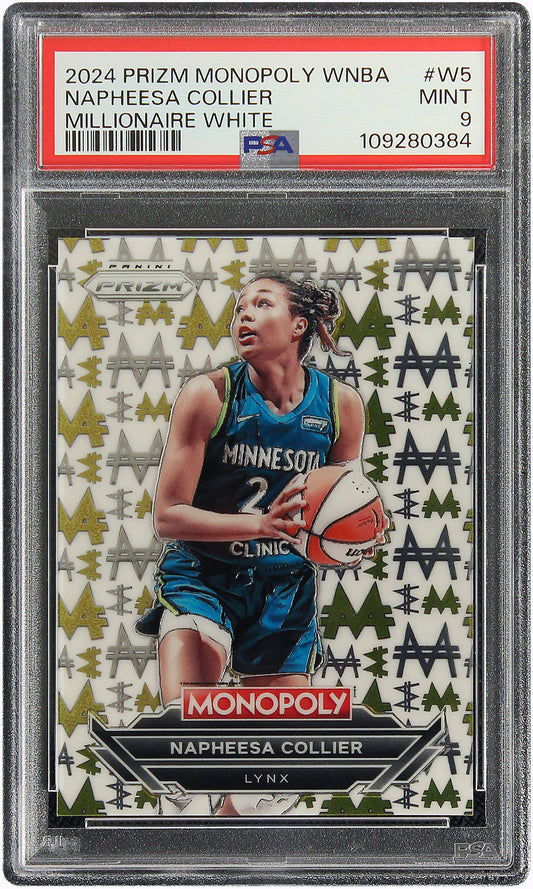 2024 Napheesa Collier Panini Prizm Monopoly WNBA Millionaire White SP #W5 PSA 9 Mint