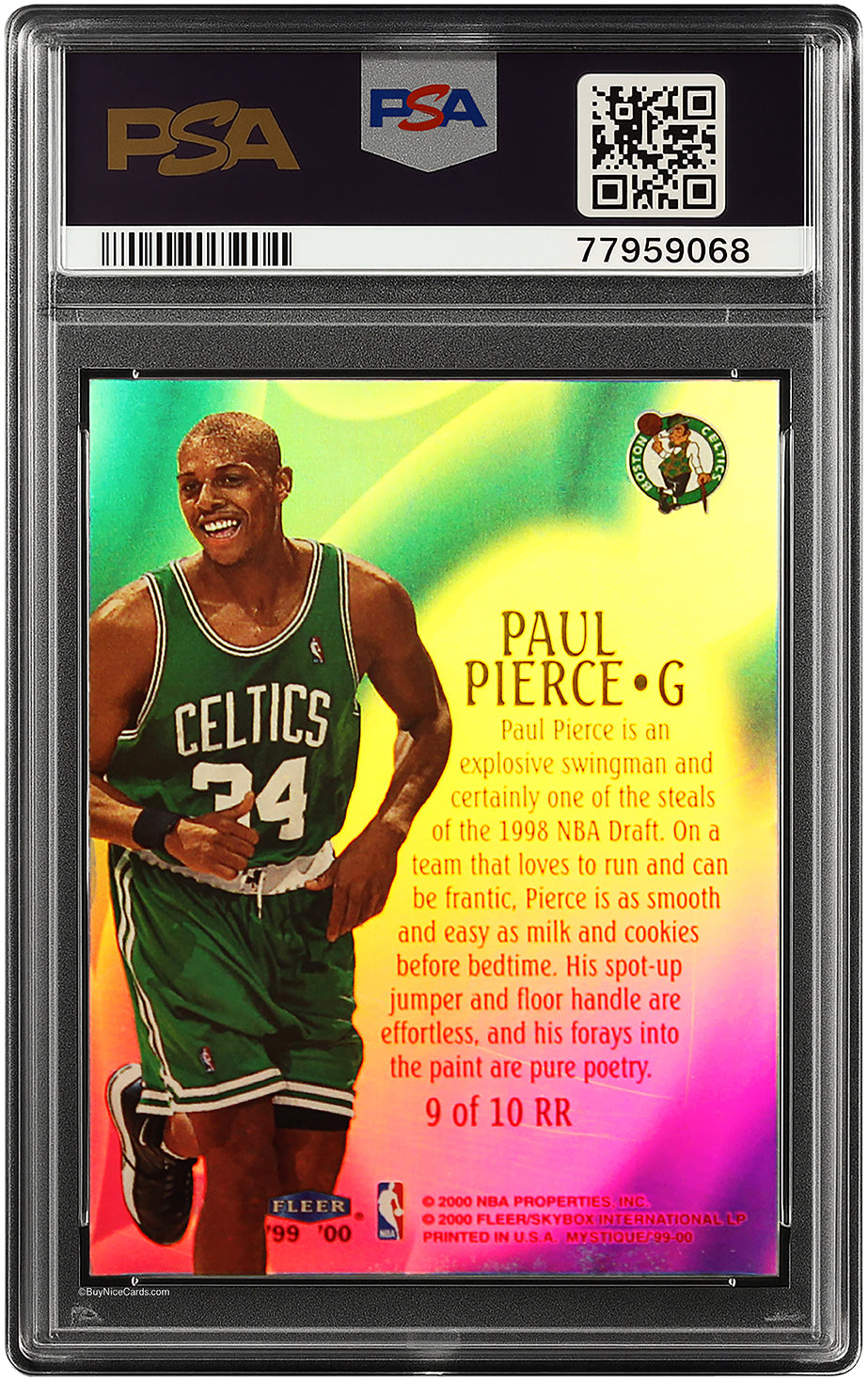 1999 Paul Pierce Fleer Mystique Raise the Roof SP /100 # 9 PSA 7 NM