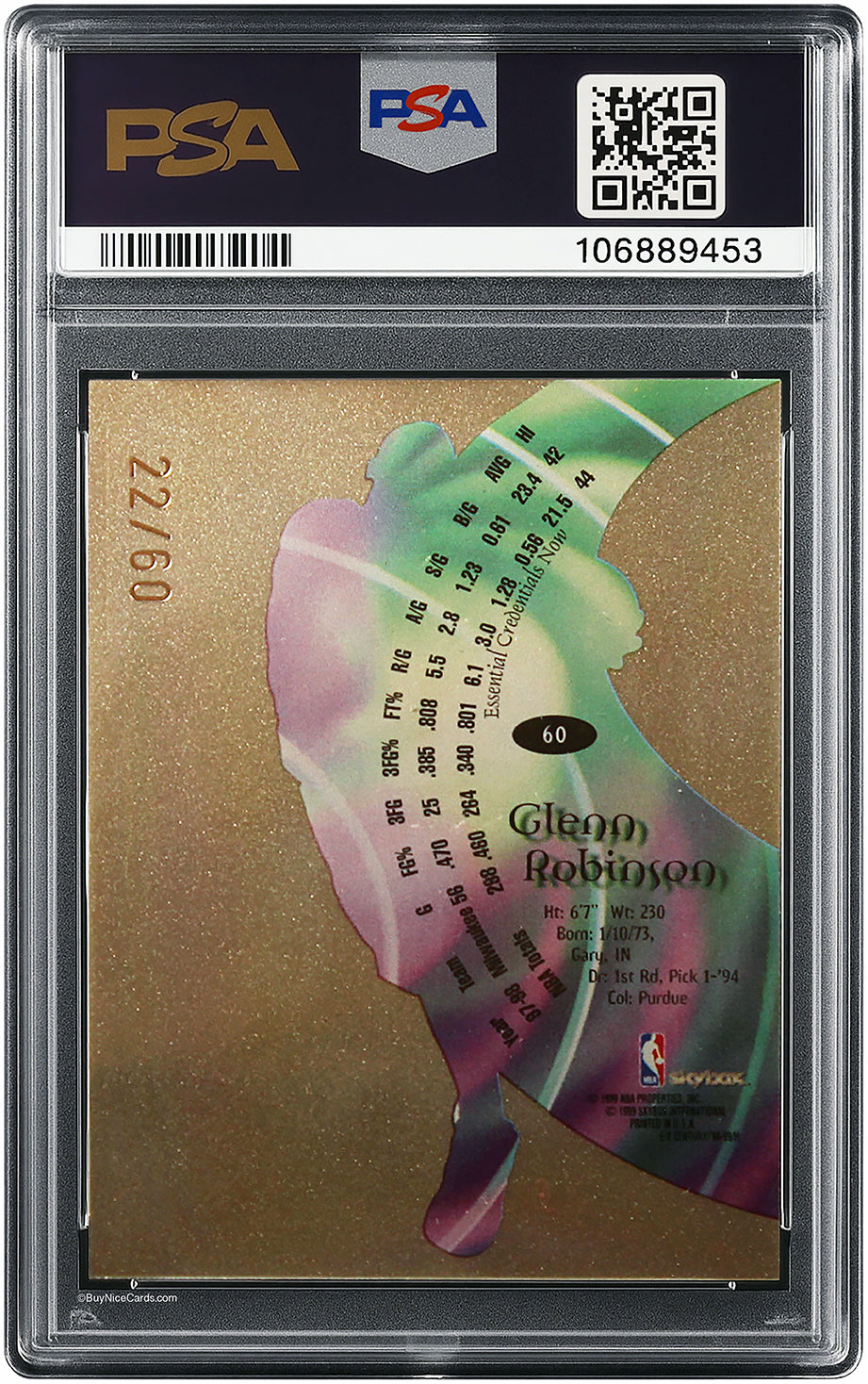 1998 Green Robinson Skybox E-X Century Essential Credentials Now /60 # 60 PSA 9