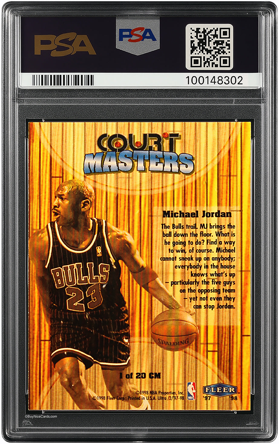 1997 Michael Jordan Fleer Ultra Court Masters Embossed SP # 1CM PSA 9 Mint