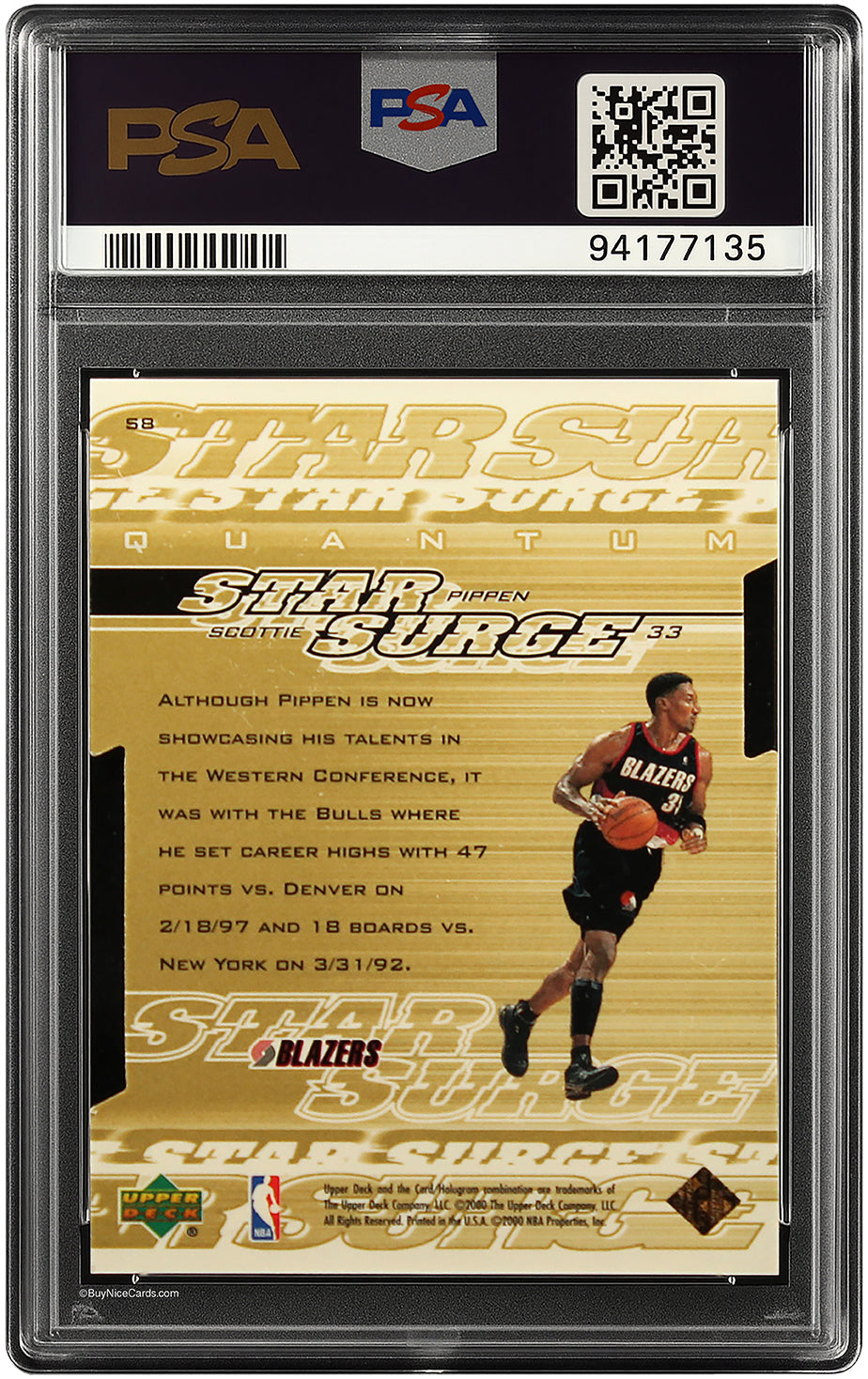 1999 Scottie Pippen Upper Deck Star Surge Level 2 #S8 PS A9 Mint