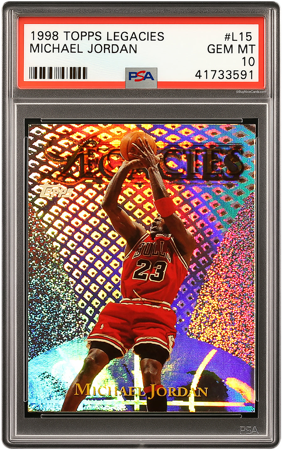 1998 Michael Jordan Topps Legacies SP # L15 PSA 10 Gem Mint Pop 43