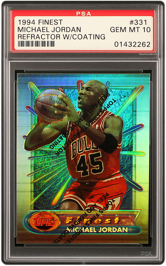 1994 Michael Jordan Topps Finest Refractor SP # 331 PSA 10 Gem Mint