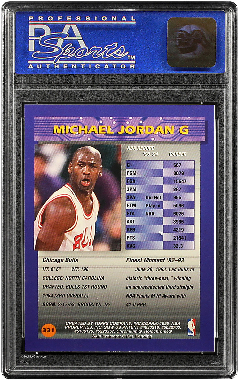1994 Michael Jordan Topps Finest Refractor SP # 331 PSA 10 Gem Mint