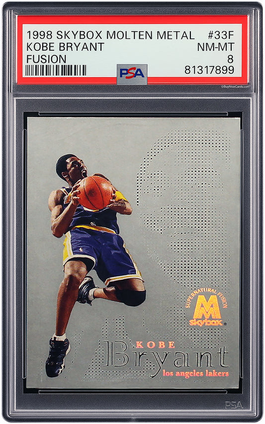 1998 Kobe Bryant Fleer Skybox Molten Metal Fusion /250 #33F PSA 8