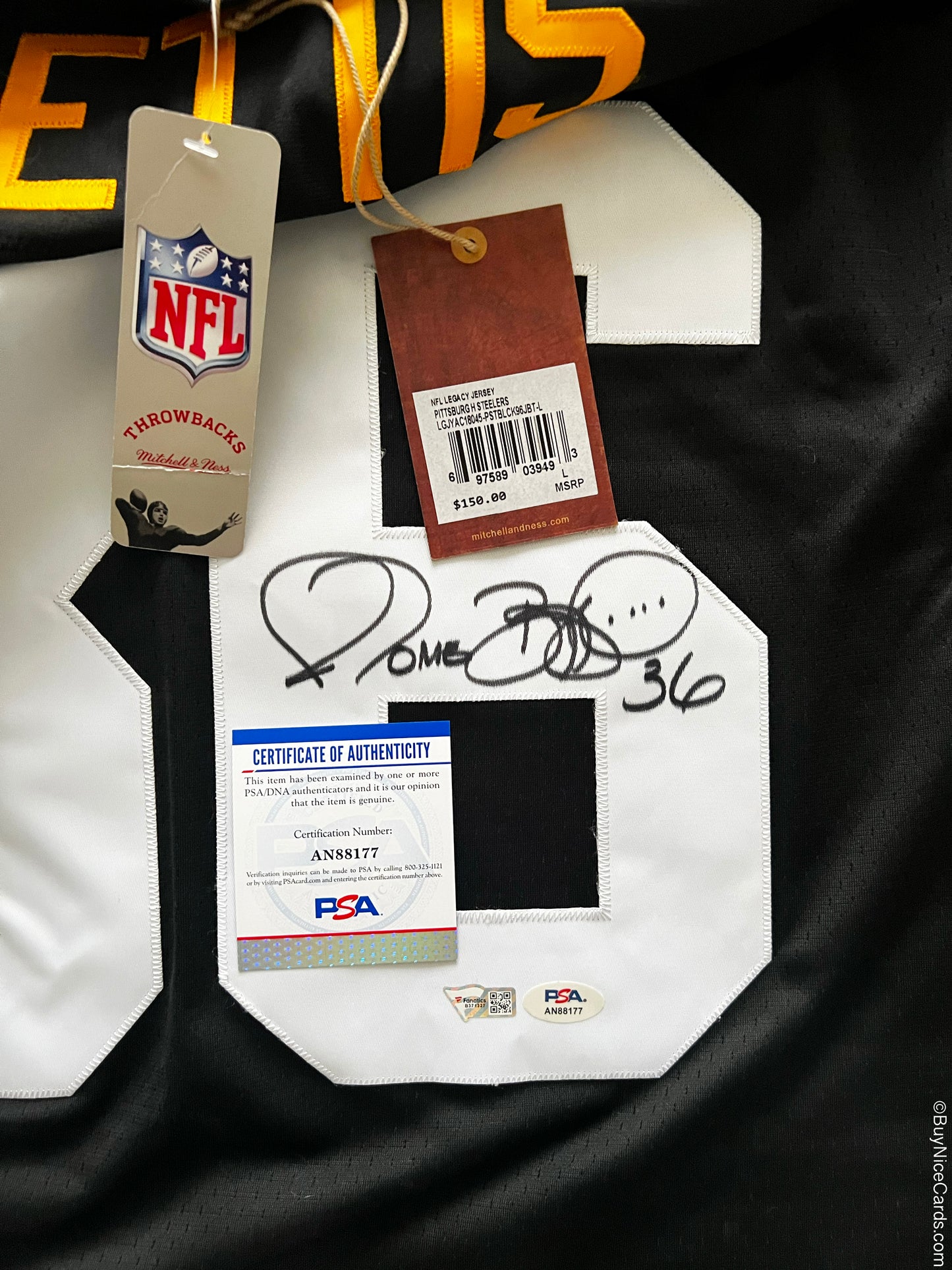 1996 Jerome Bettis Mitchell & Ness Authentic Signed Autographed PSA Authentic