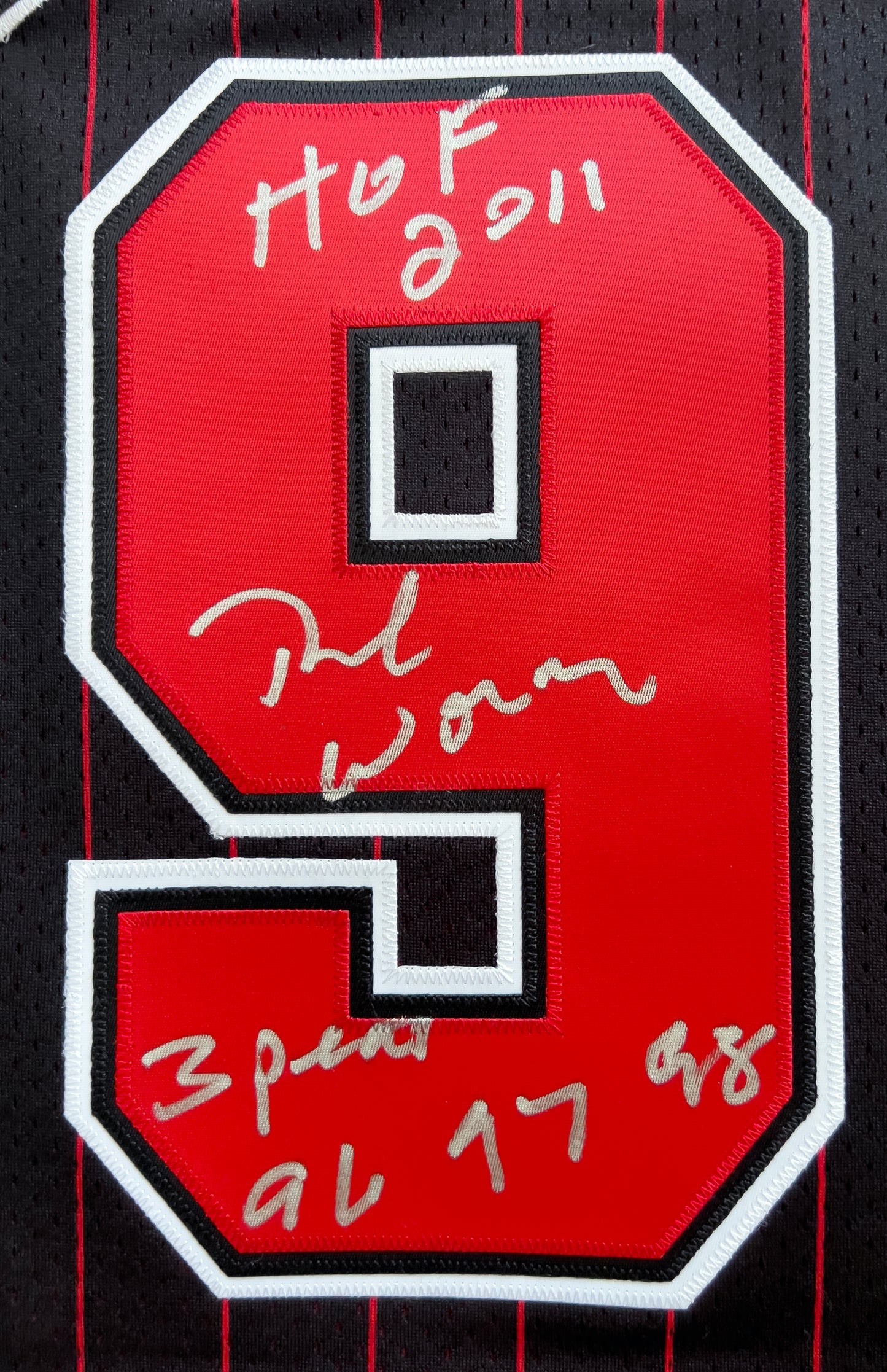 1996-97 Dennis Rodman Mitchell & Ness Authentic Bulls Jersey Signed & Inscribed PSA Authentic Size XL