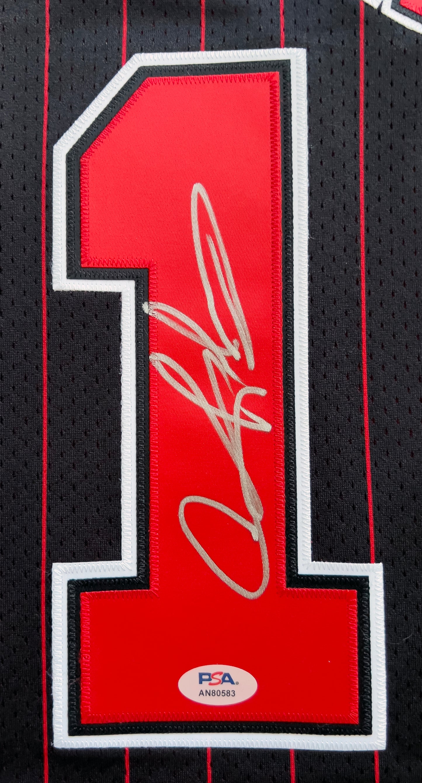 1996-97 Dennis Rodman Mitchell & Ness Authentic Bulls Jersey Signed & Inscribed PSA Authentic Size XL