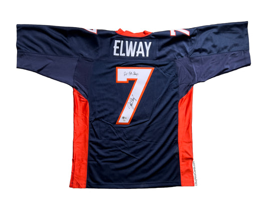 John Elway 1998 Mitchell & Ness Authentic Signed & Inscribed Jersey with PSA and BAS Authentication